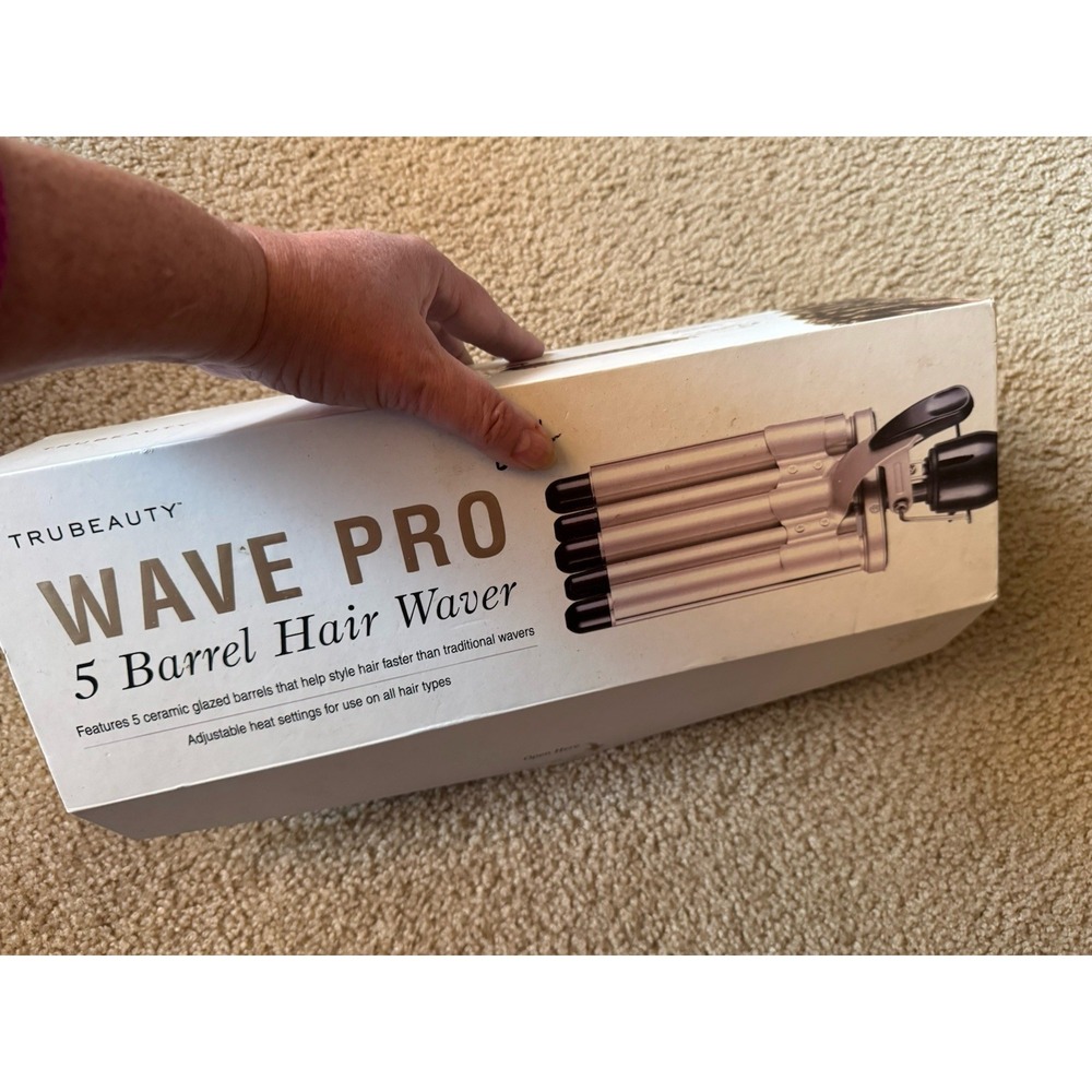 TruBeauty Wave Pro 5 Barrel Hair Waver Ceramic Tourmaline Mermaid Tool Boxed